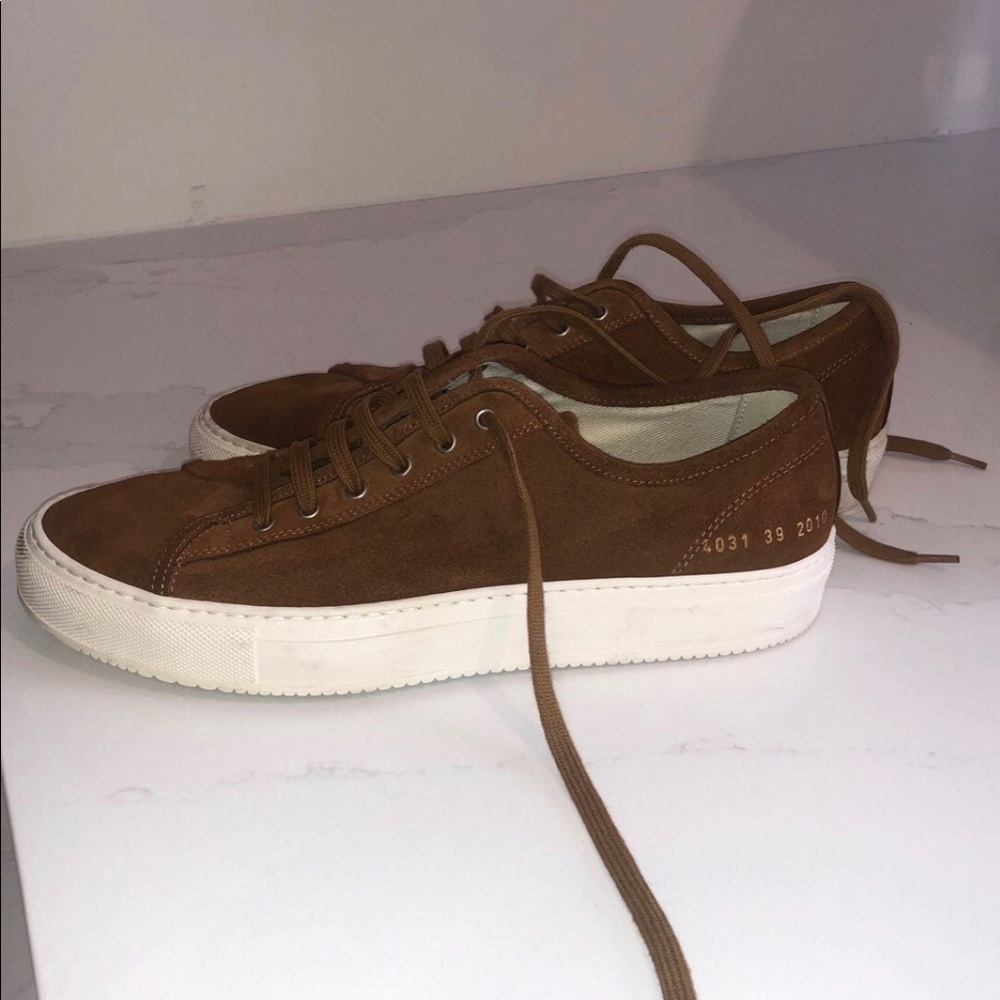 Brown canvas and suede shoes made in Italy